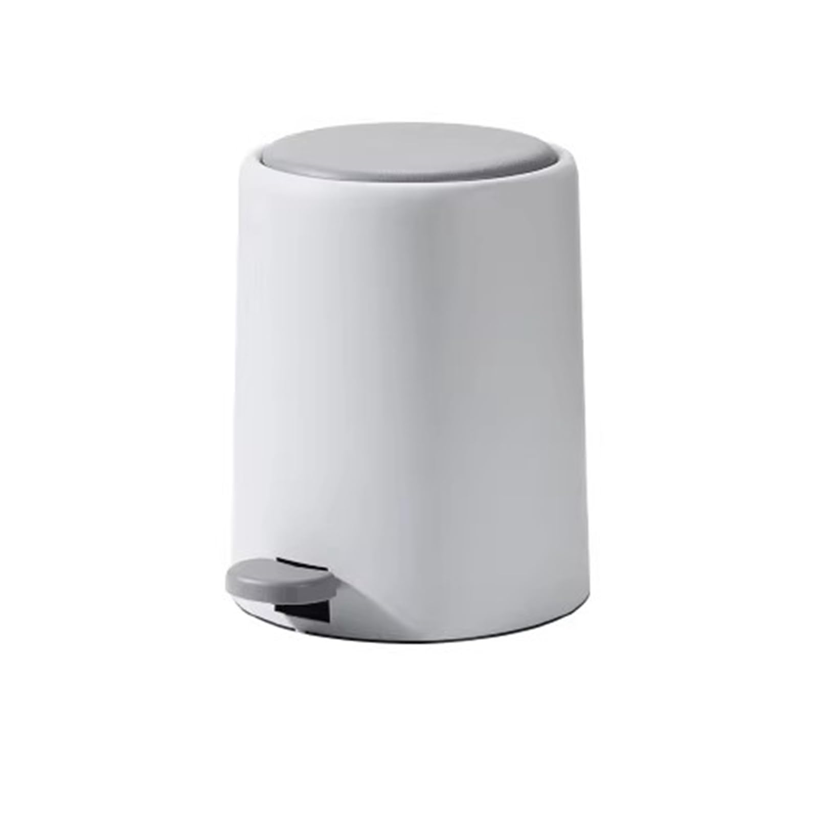 Waste Bins Silentand Slow Down Garbage Bin Household With Lid Living Room Kitchen Bathroom Bedroom(Gris)