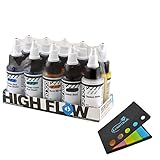 Golden Artist Colors High Flow Acrylics, Assorted Colors 10 1 fl oz Tubes (953-0)