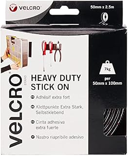 Velcro Brand Vel-Ec60245 Taśma, Czarny, 50mm x 2.5m
