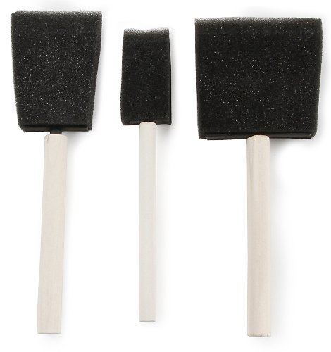 Darice Crafters Tool Box Sponge Brush Set with Wood Handle