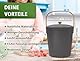 YourCasa Biomülleimer Küche klein 4L geruchsdicht für Biomüll - Komposteimer mit Aktivkohlefilter - nachhaltiger Bio Mülleimer mit Deckel Abfalleimer Behälter Bioabfallbehälter Biotonne (4L Anthrazit)