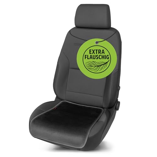 Coussin de siège auto WALSER contre l'usure de l'assise avec fausse fourrure protectrice