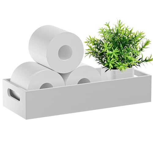 VITVITI-Bamboo-Toilet-Paper-Holder-Storage-Bamboo-Tray-for-Bathroom-with-Handle-Toilet-Tissue-Holder-Organizer-Basket-Container-for-Toilet-TankKitchen-Counter-Natural-White VITVITI Bamboo Toilet Paper Holder Storage Bamboo Tray for Bathroom with Handle Toilet Tissue Holder Organizer Basket Container for Toilet TankKitchen Counter Natural White