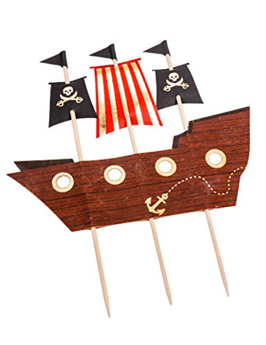 Artifetes DÉCORATION Gateau sur PIC Bateau Pirate 17.5X21CM