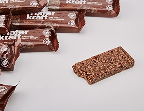 Corny Haferkraft Kakao, Haferriegel, 12er Pack (12 x 140g Schachtel) & Haferkraft Kakao - Vollkorn Haferriegel vegan - 12 x 65g