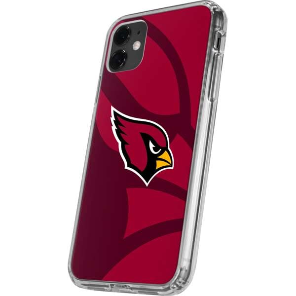 Skinit Clear Phone Case Compatible with iPhone 11 - Officially Licensed NFL Arizona Cardinals Double Vision Design