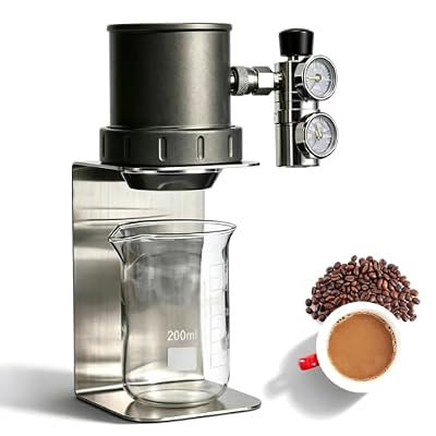 DOJBK Portable Manual Espresso Maker, Manual Pressure Coffee Machine, Dual Manual And Air Pressure Brewing, Aluminum Alloy/stainless Steel, For Travel, Camping, Kitchen, And Coffee Aluminum Alloy