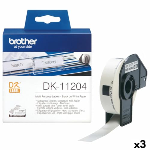 Böttcher-AG Brother-Etiketten für Brother DK-22225, weiß, 38mm x 30,48m, Endlos-Etik. Papier