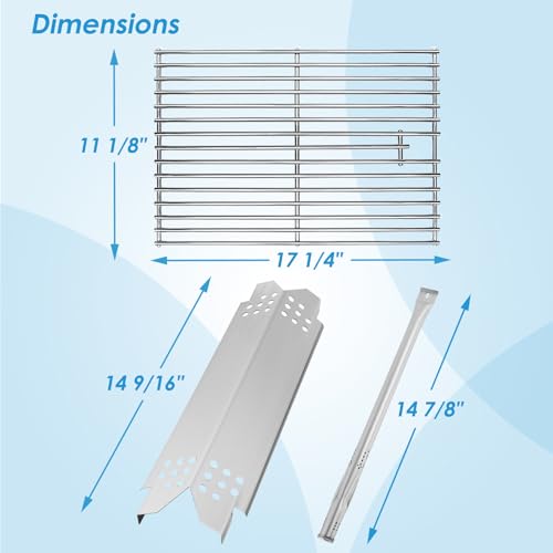 Image of Replacement Parts for Nexgrill 4 Burner 720-0925P 720-0925 720-0925PG, Grill Grates Heat Shield and Burner Kit for Nexgrill Replacement Parts 4 Burner 720-0925P
