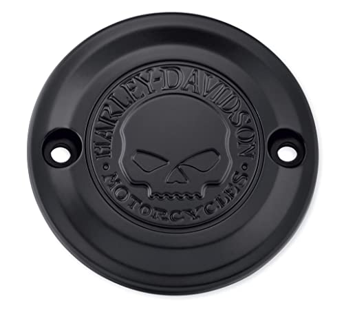 Numero di parte: 25600085 Harley-Davidson Coperchio di accensione con timer Willie G Skull con accessori di montaggio per Softail a partire da 18 e Touring a partire da 17, nero