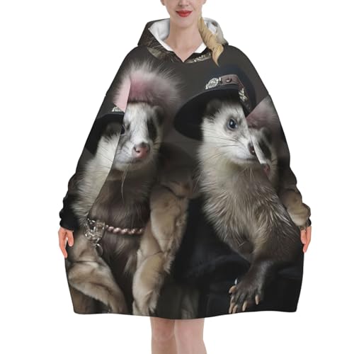 Couverture en peluche furet EdWal flanelle douce haute densité pour femme