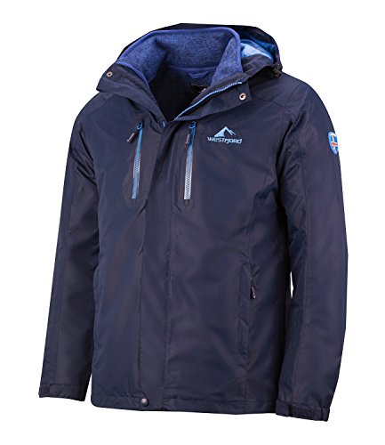 Westfjord Herren 3in1 wasserdichte Funktionsjacke Hverfjall, Marineblau, Größe X-Large Cover