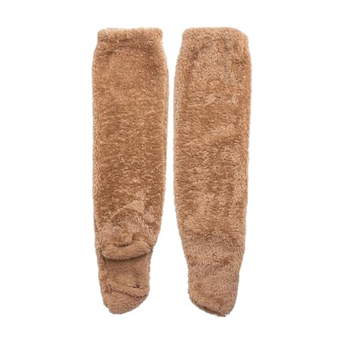 Chaussettes d'intérieur peluche longues et jambières montantes