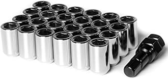 Circuit Performance Tuner Key Acorn Lug Nuts Chrome 12x1.5 Forged Steel (24pc + Tool)