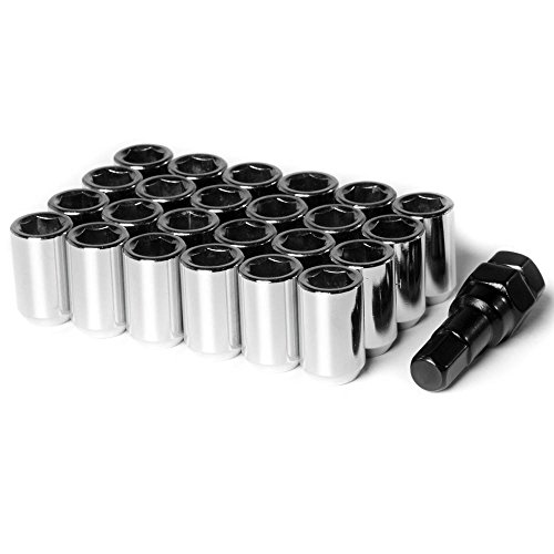 Circuit Performance Tuner Key Acorn Lug Nuts Chrome 12x1.5 Forged Steel (24pc + Tool)