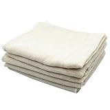 NATUCE 5 Piezas de 40 * 40 cm Telas Filtrantes Estopilla Telas de Algodón, Tela de Filtro Lavable Sin Blanquear para la Estofado de Frutas, Leche de Soja, etc. (40 * 40)