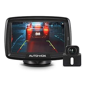 AUTO-VOX CS-2 Wireless Backup Camera, Stable Digital Signal Rear View Camera&4.3” Monitor, Back Up Camera System…