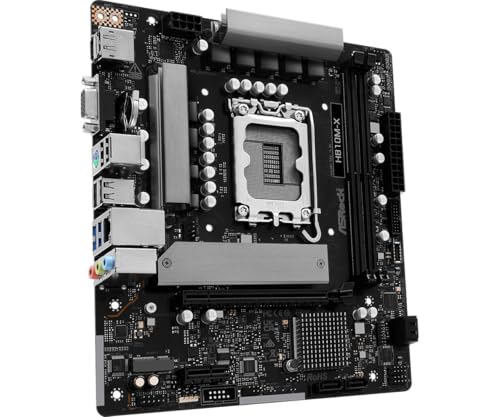 Image of ASRock H810M-X LGA1851 Micro-ATX Motherboard, Supports Intel Core Ultra Series 2 Processors, DDR5 6400, PCIe 4.0, 2.5G LAN, HDMI, DisplayPort, VGA