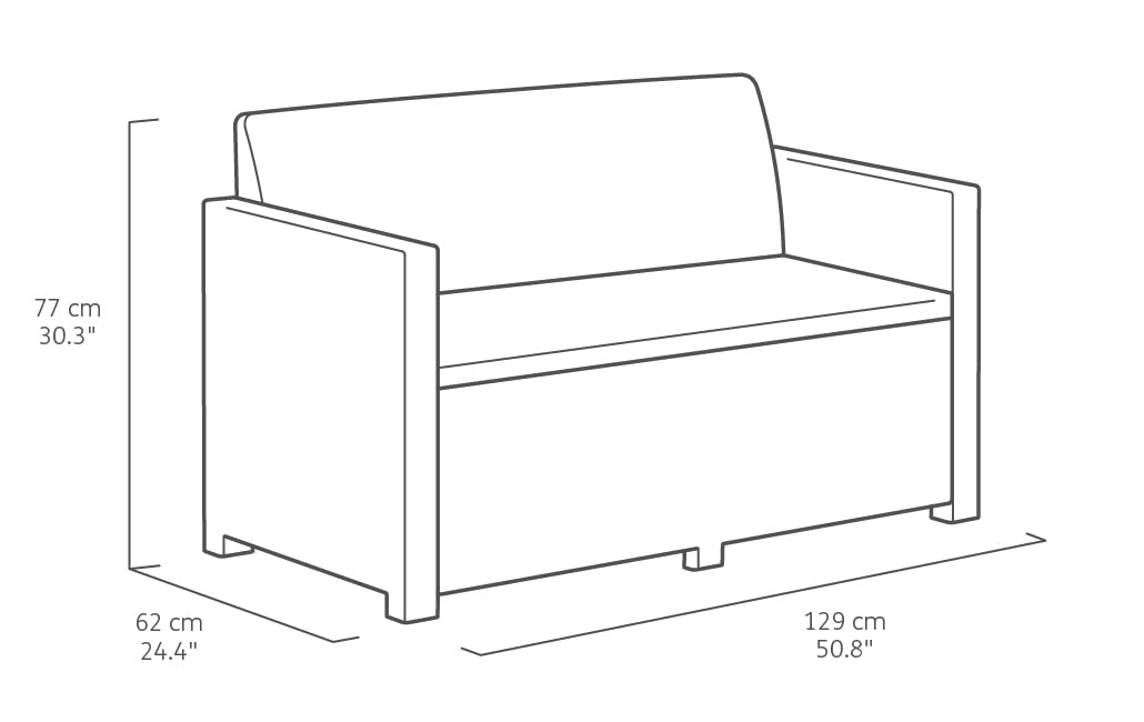 Allibert 213968 Set de mobiliario Exterior - Sets de mobiliario Exterior (Antracita, Gris, Polipropileno (PP))