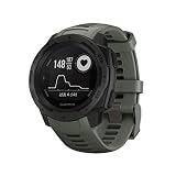 Garmin Instinct バンド/ベルト Comtax 22mm交換用バンド 柔らかいシリコンバンド 調整可能 多色選択 スポーツ 交換ベルド (ダークグリーン)