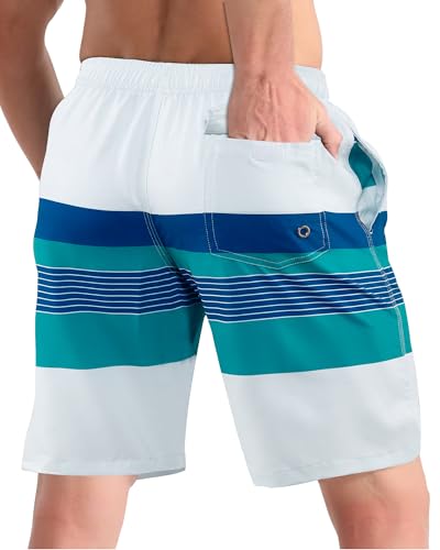 Image of BOJIN Mens Swim Trunks 9 inch Quick Dry Stretch Swim Shorts Mesh Lining Bathing Suits Swimwear Beach Shorts with Pockets