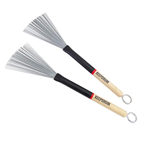 keepdrum SV507 Brushes balai extensible balais batterie percussions rétractables