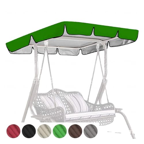 TYBEITAO Tela Oxford Recubierta De Plata 600D Toldo Balancin De Jardin Resistente ai Viento Y ai Desgarro Reemplazo del Dosel del Columpio del Porche,Green-164 * 114 * 15cm