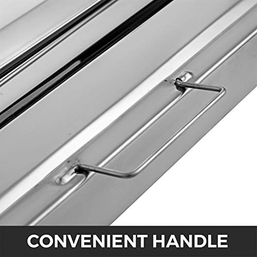 VBENLEM Pack of 6 Hood Filters 19.5W x 19.5H Inch, 430 Stainless Steel 4 Grooves Commercial Hood Filters, Range Hood Filter for Grease Rated Commercial Kitchen Exhaust Hoods