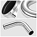 DNA MOTORING 8Pcs 3 Inches Aluminum Pipes Tubing Straight 90 Degree 45 Degree U-Bend Kit, with T-bolt Clamps & Silicone Coupler, FMICPP-30-8P-BKRD