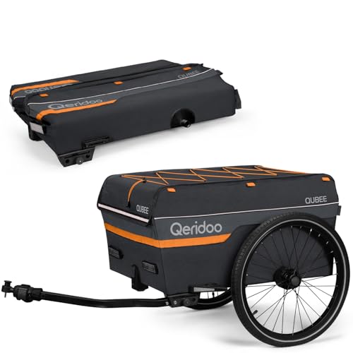Qeridoo Qubee Grey | Klappbarer Lastenanhänger Fahrrad mit 130l |...