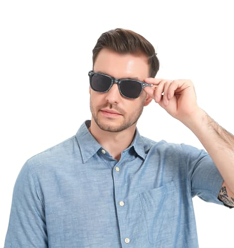 Imitation Wood Bamboo Polarized Sunglasses for Men and Women, Retro Square Fishing Sun Glasses UV protection RFS82032