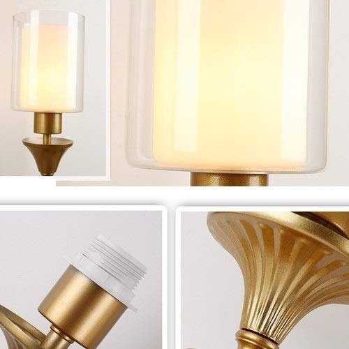 Lustre suspension e27 plafonnier en verre blanc laiteux pour table de bar - 5