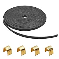 VZU 5M Länge Zahnriemen GT2 6 mm Breit, 2 mm Pitch für Creality Ender 3 Ender 3 Pro Ender 3 V2 CR-10 Anycubic Kobra CNC 3D-Drucker Offener 2GT Riemen mit Kupferhülsen