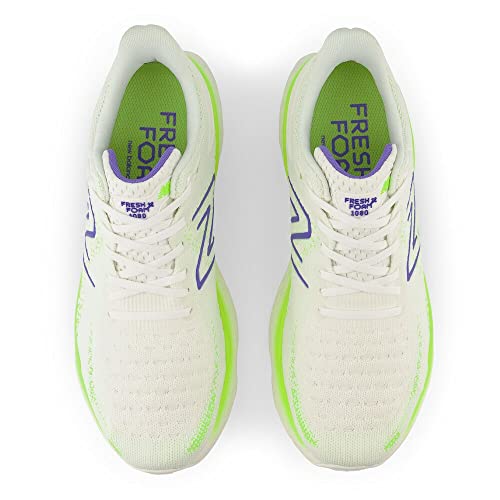 New Balance New Balance Men's Fresh Foam X 1080 V12 Running Shoe, Sea Salt/Electric Indigo, 10