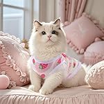 Pink Dog Shirts Cute Summer Dog Clothes Soft Pet T-Shirt Printed Puppy Shirt for Small Medium Dogs Cats Girl(M) - Image 4