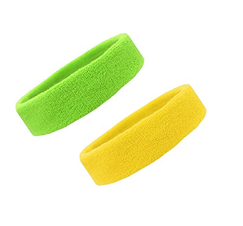Utkarsh Combo of 2 Pcs Neon Green and Yellow Men & Women Running/fitness/yoga/workout/gym Sweat Head Band (B09FT2S1QZ) Amazon Price History, Amazon Price Tracker