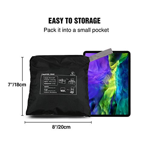 CAMPMAX 75L Extra Large Duffle Bags for Men and Women, Sturdy Oxford Lightweight Foldable Travel Duffel Bag 25x12x15 Inches, Black