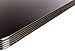 Oak Street Manufacturing AE2448 Milled Aluminum Edge Table Top with Black Laminate, 48" Length x 24" Width x 1-1/4" Thick