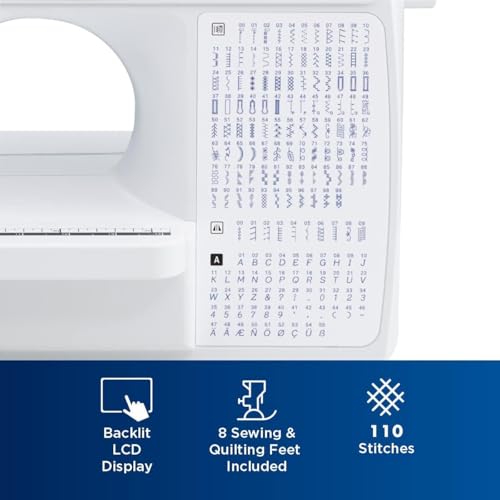 Image of Brother XR9550 Computerized Sewing and Quilting Machine, 165 Built-In Stitches, Wide Table, Hardcase for Carrying and Storage, Premium Sewing Thread 6-Pack and 5-Piece Sewing Machine Needles