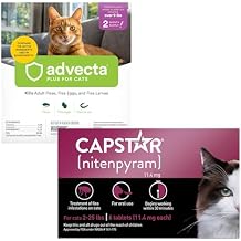 ADVECTA Flea Prevention for Large Cats Over 9 lbs 2 Doses + CAPSTAR Flea Treatment for Cats 2-25 lbs 6 Doses Bundle
