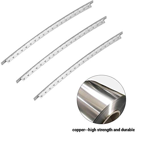 48 Pcs Guitar Fret Wires Guitar White Copper Fret Wire Fretwire Set Accessory For Electric Guitars 2.2 Mm / 0.087In #TOP1
