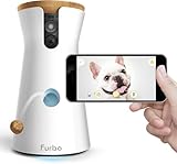 Furbo Dog Camera: Full HD WiFi Pet Camera with 2-Way-Audio, Treat Tossing, Night Vision and Barking Alerts, Designed for Dogs, Works with Amazon Alexa