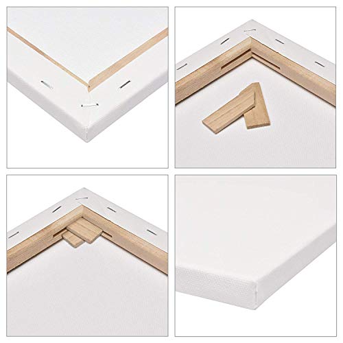 Image of Painting Drawing and Sketch Accessories Cotton Medium Grain Primed Stretched Painting Canvas 10 Oz (Size 14 x 16, Pack of 2)