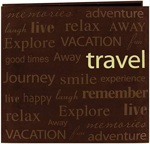 Pioneer Text Faux Suede Post Bound Album 12"X12", Travel image 3