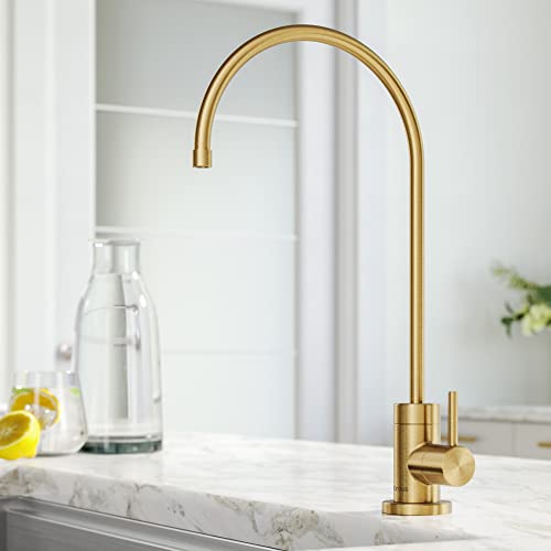Kraus Bolden Touchless Sensor Pull-Down Single Handle 18-Inch Kitchen Faucet In Spot-Free Stainless Steel/Matte Black & Purita 100% Lead-Free Kitchen Water Filter Faucet In Brushed Brass #TOP4