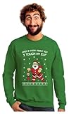 Tstars I Touch My Elf Sweatshirt Men Ugly Christmas Sweater Style Long Sleeve Shirt X-Large Green Tstars I Touch My Elf Sweatshirt Men Ugly Christmas Sweater Style Long Sleeve Shirt X-Large Green