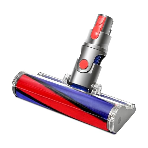 Softwalze Bodendüse für Dyson V7 V8 V10 V11 V15 SV10 SV11 SV12 SV14 SV15 SV22 SV25 SV27 SV28 SV37 Staubsauger | Leiser, Leistungsstarker Elektrischer Soft-Roller-Bürstenkopf für Hartböden & Teppiche
