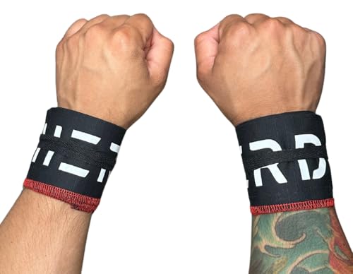 Herd Athletics Adjustable Wrist Wraps for Cross Training, Olympic Lifting, Strength Training, WOD Workouts - Strong Wrist Support for Men and Women - One Size Fits All Men and Women