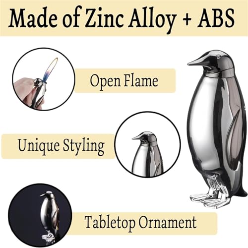 Encendedor Mini Antorcha Pinguino Azul Recargable miniatura 3