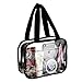 Small Clear Handbag Purse/ Great for Work, Events, Makeup, Cosmetics / NFL Stadium Approved/ Sturdy Transparent Pocketbook Carry Bag